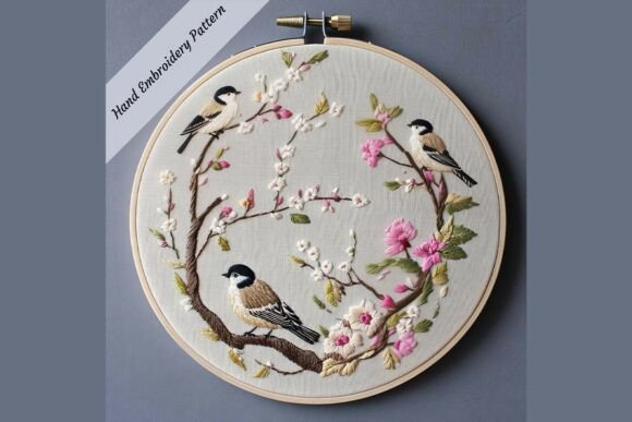 Birds Blossoms Hand Embroidery Pattern Review