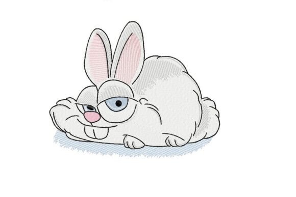 Bunny Face Embroidery Design: 4 Sizes for Holiday Crafts