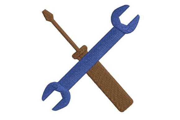 Crossed Wrench & Screwdriver Embroidery Design Review