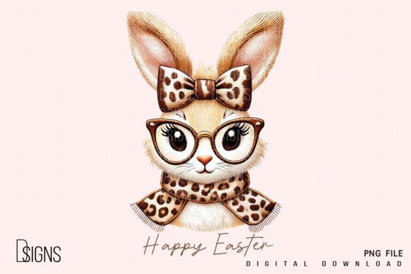 Easter Bunny Leopard Bow Embroidery Styl Review