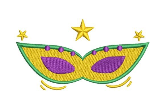 Mardi Gras Mask with Stars Embroidery Review