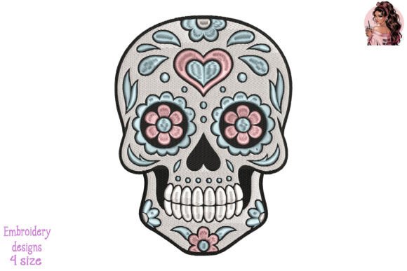 Pastel Sugar Skull Embroidery Review