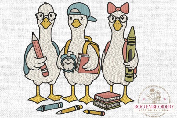 Review: Back to School Goose Embroidery Design