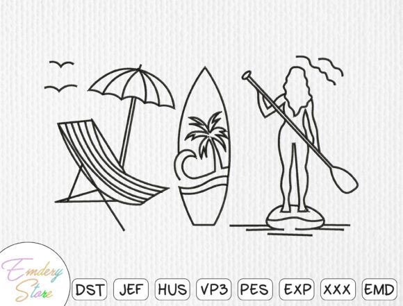 Review: Beach Paddleboard Embroidery for Boutique Apparel