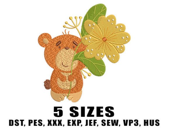 Review: Bear with Flower Embroidery Design