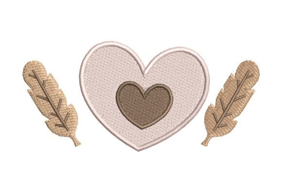 Review: Boho Heart with Feathers Embroidery Design