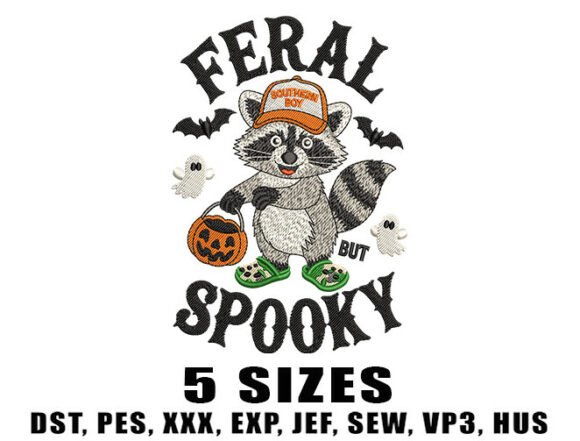 Review: Spooky Feral Raccoon Embroidery Design